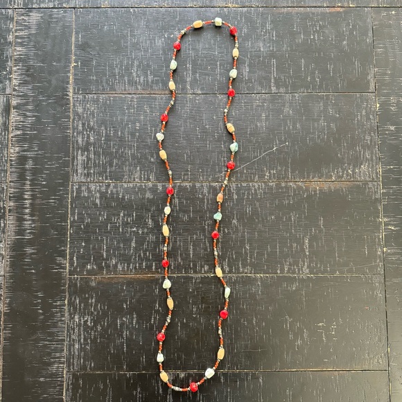 Jewelry - Long Orange Beaded Necklace